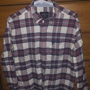 American Eagle Plaid Button-Up